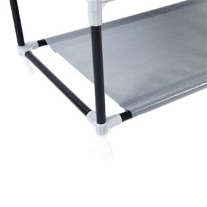 USA Stock 10-Layer 9-Grid Non-Woven Fabric Shoe Cabinet – Fashionable, Space-Saving Shoe Rack in Gray - Image 10